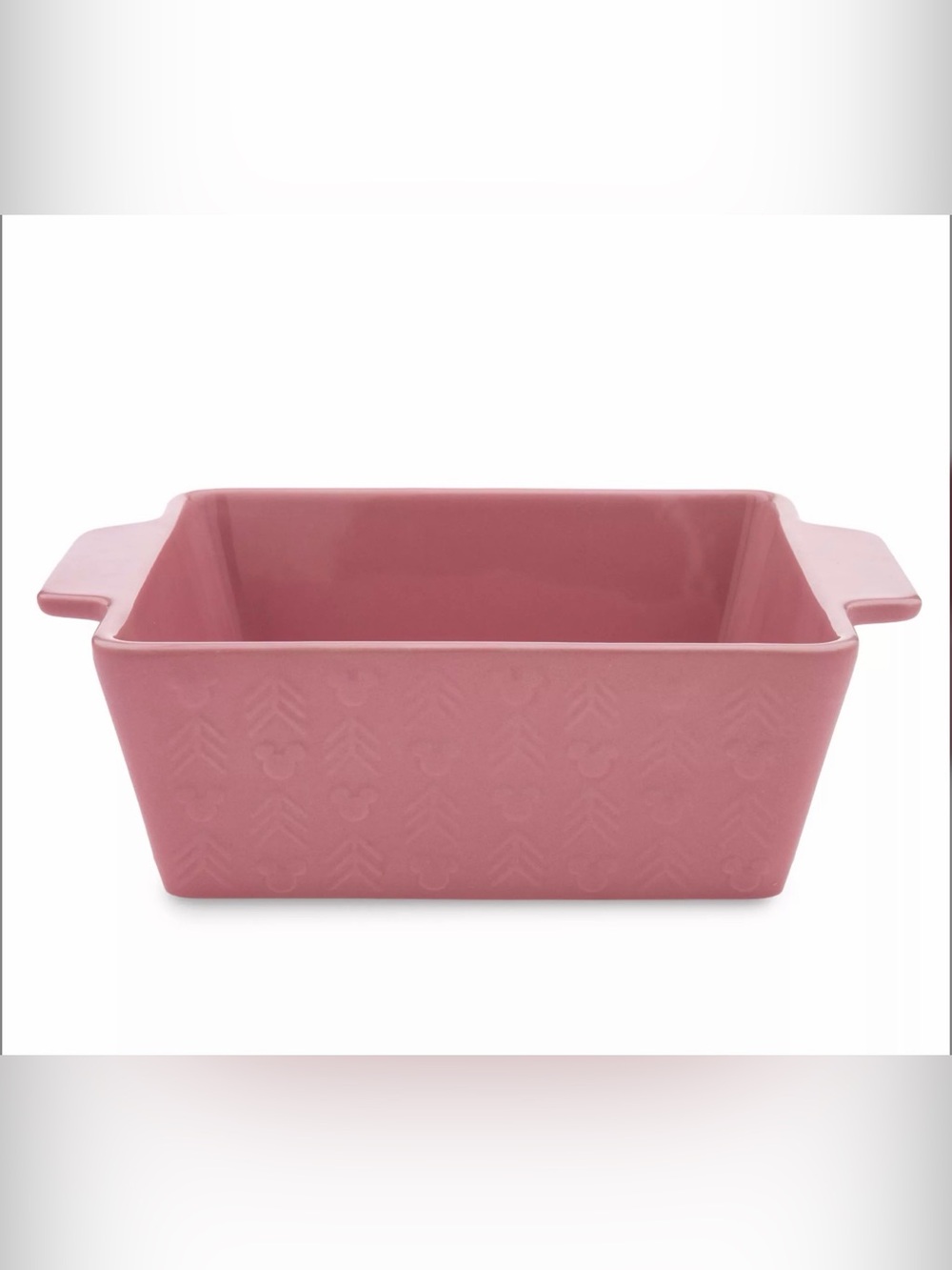 Mickey Mouse Stoneware Pink Ceramic Baking Dish Disney Homestead Collection
